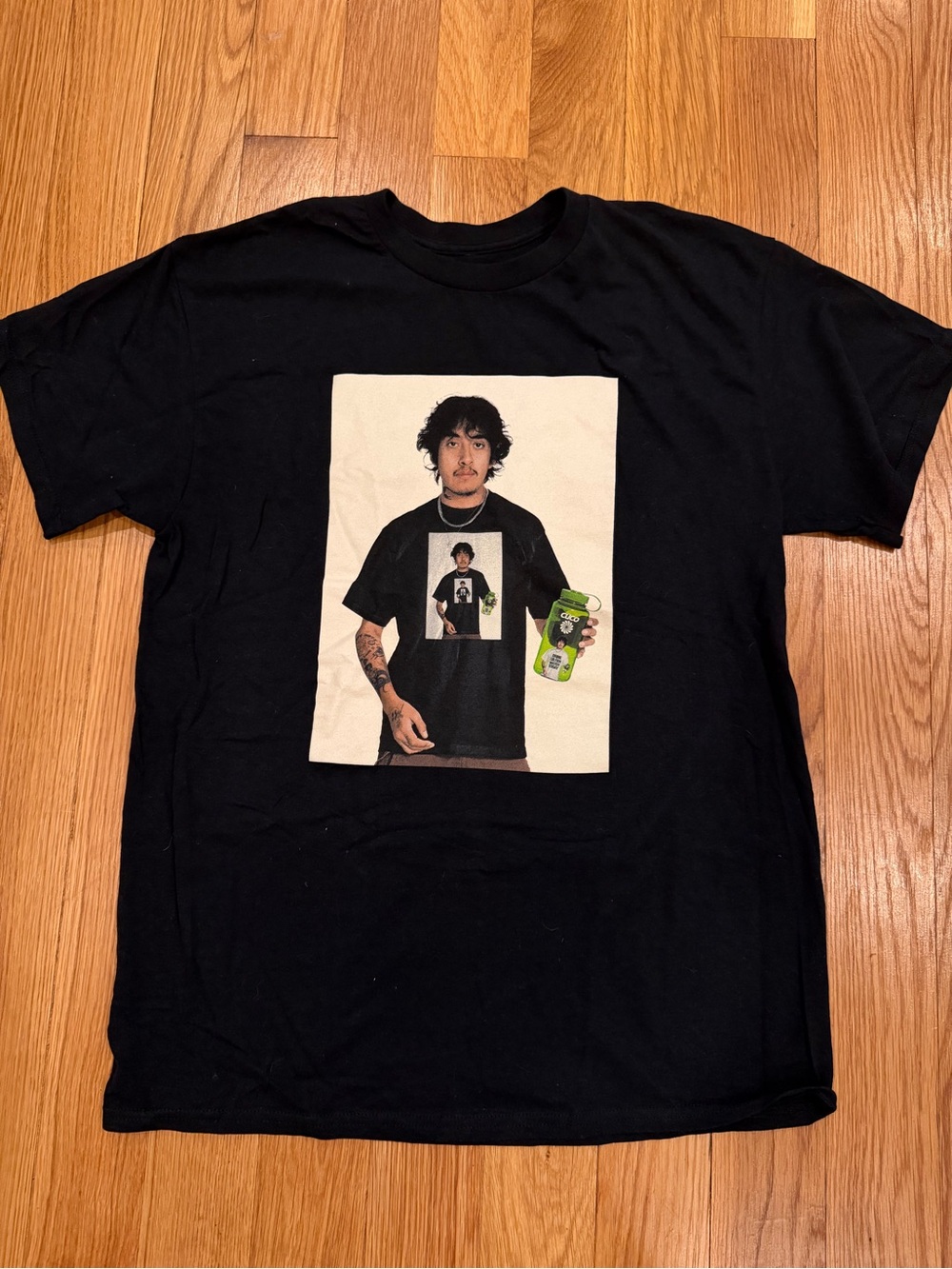 Cuco Black Concert T-Shirt with Photo Print